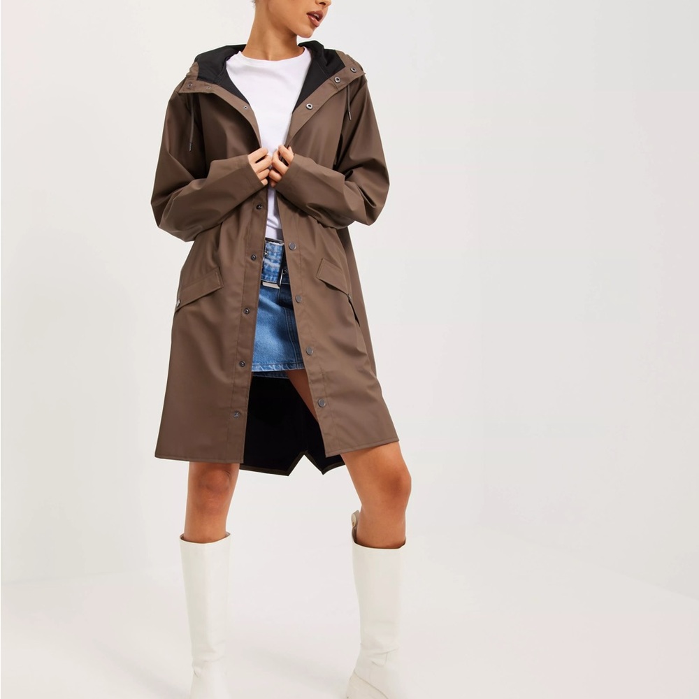 NWT RAINS Longer Jacket in Wood Size Medium M Unisex - Picture 7 of 7